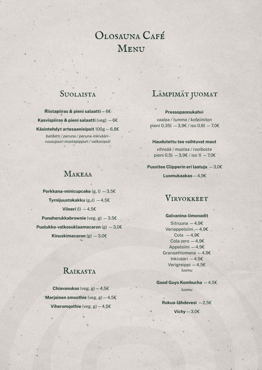 Menu page 1