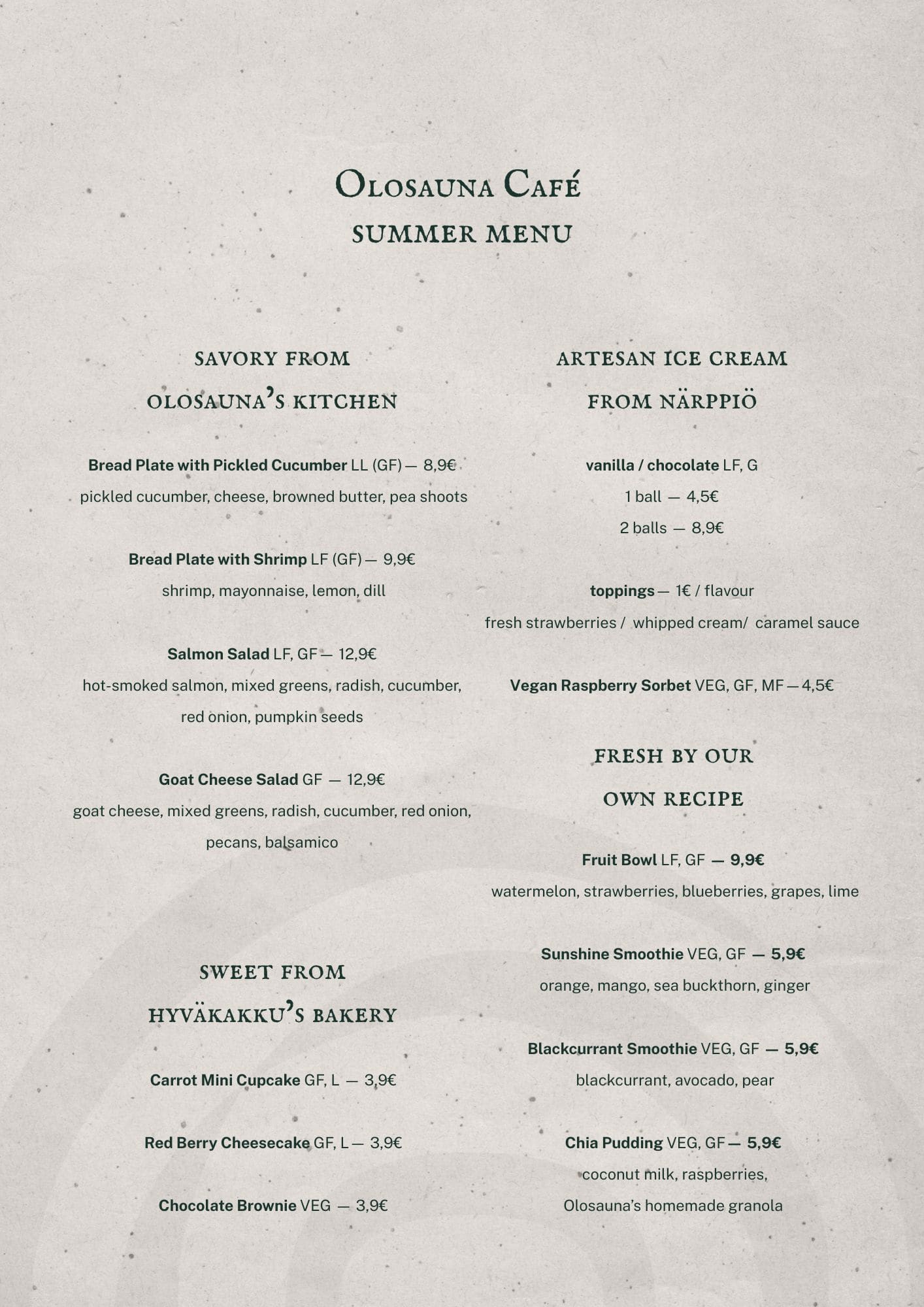 Menu page 1