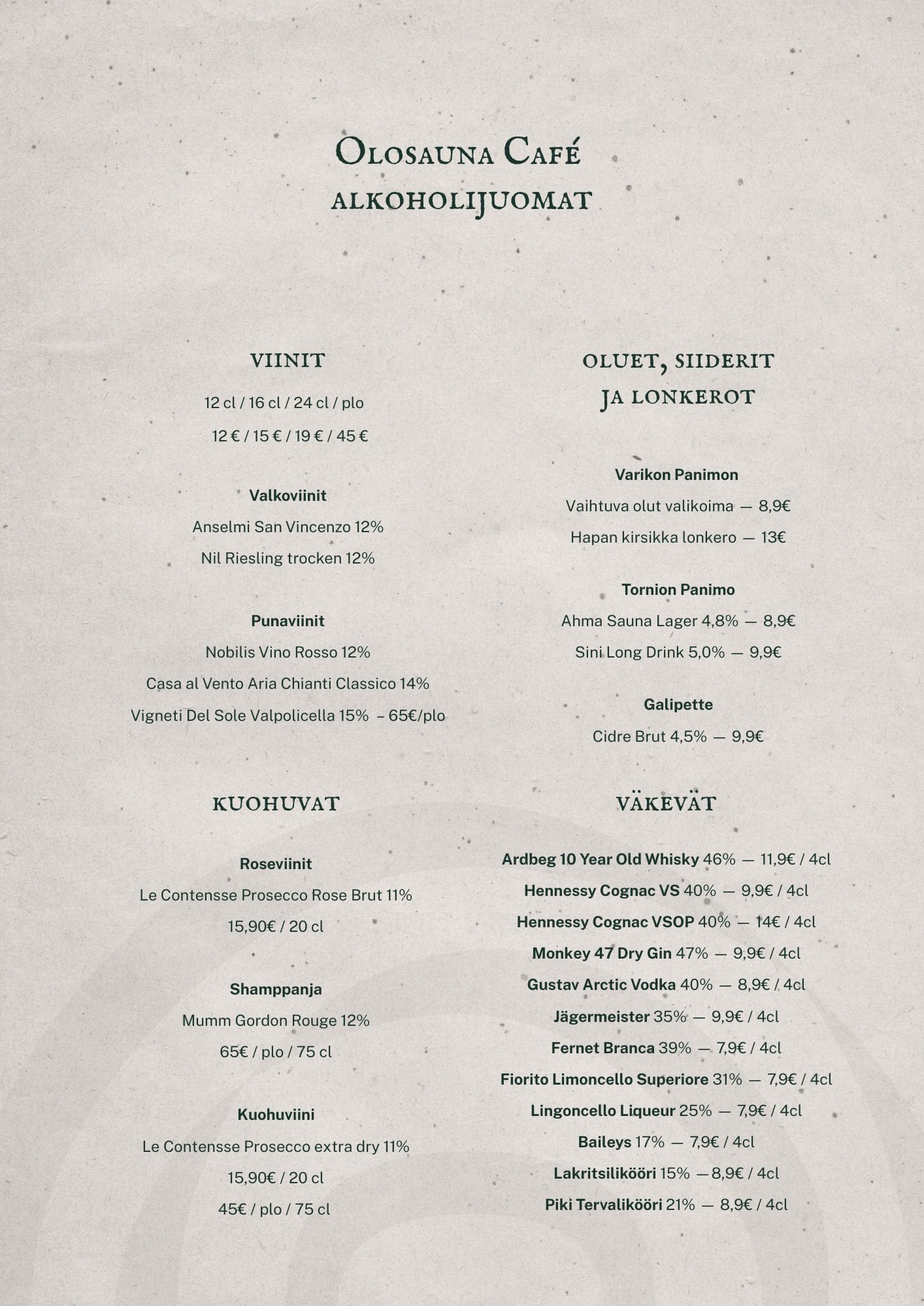 Menu page 3