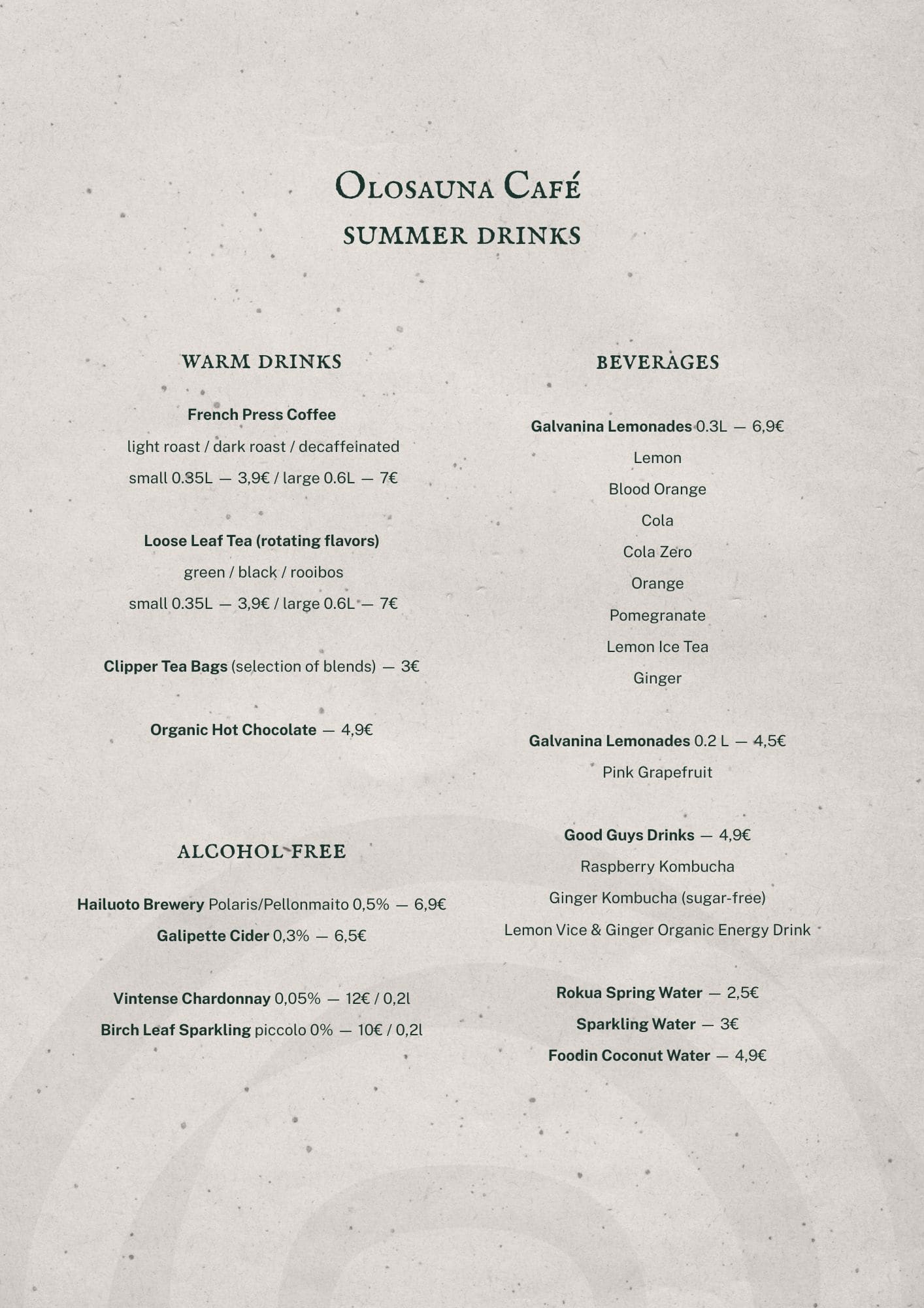 Menu page 3